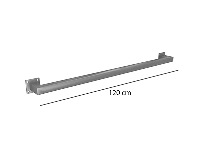 Caballete Cromado Sin Salida Para Pared - Imagen 2