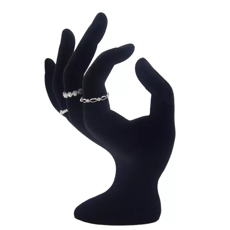 Exhibidor Mano Para Anillo de Gamuza - Imagen 2