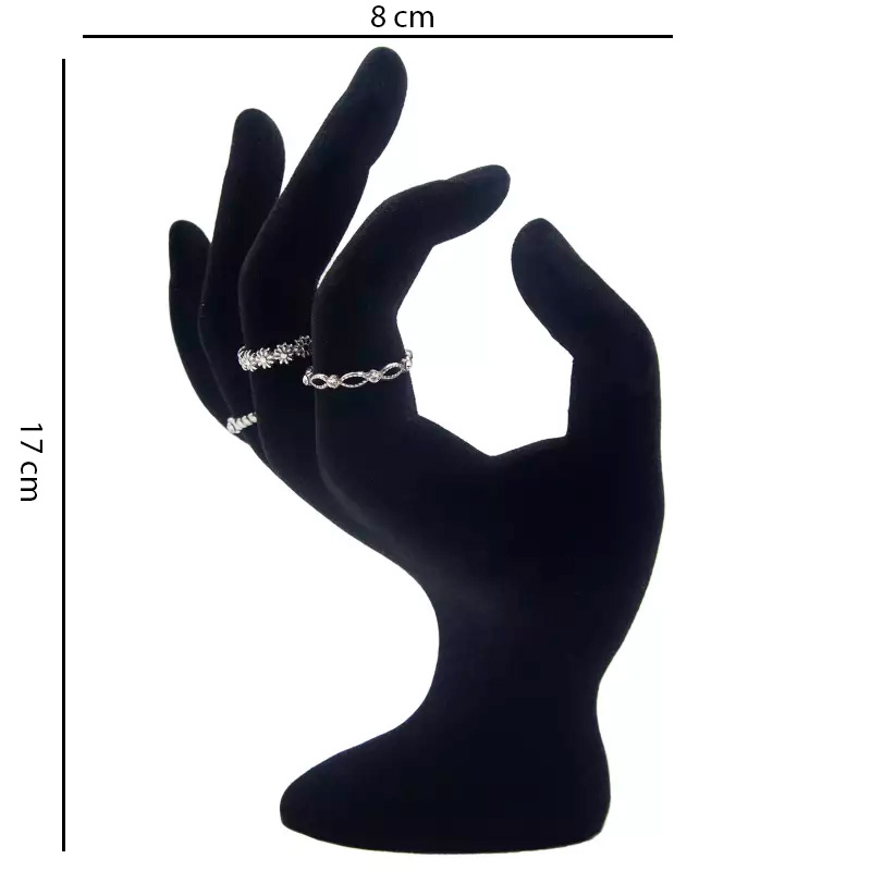 Exhibidor Mano Para Anillo de Gamuza - Imagen 3