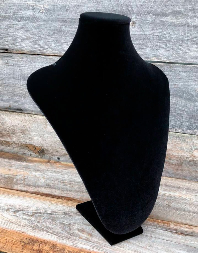 Exhibidor de Collar Pechera de Gamuza Grande