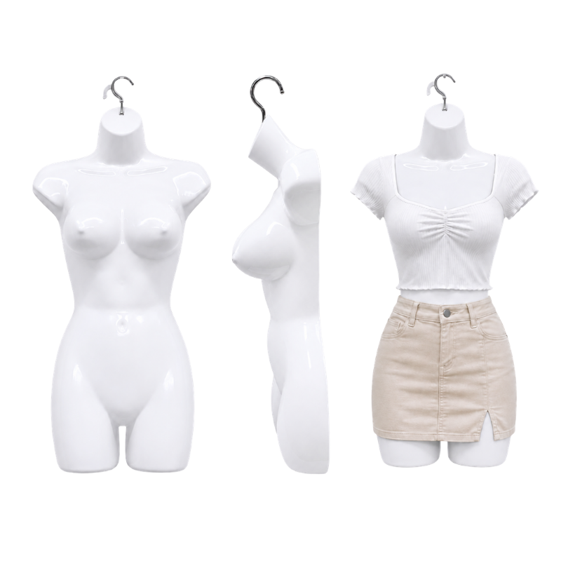 Maniquí Pechera Plástico de Dama con Gancho - Imagen 3