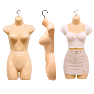 Maniquí Pechera Plástico de Dama con Gancho