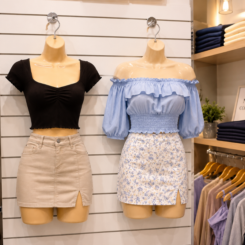 Maniquí Pechera Plástico de Dama con Gancho - Imagen 2