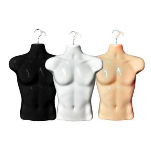 Maniquí Pechera Medio Cuerpo de Hombre (Plástico)
