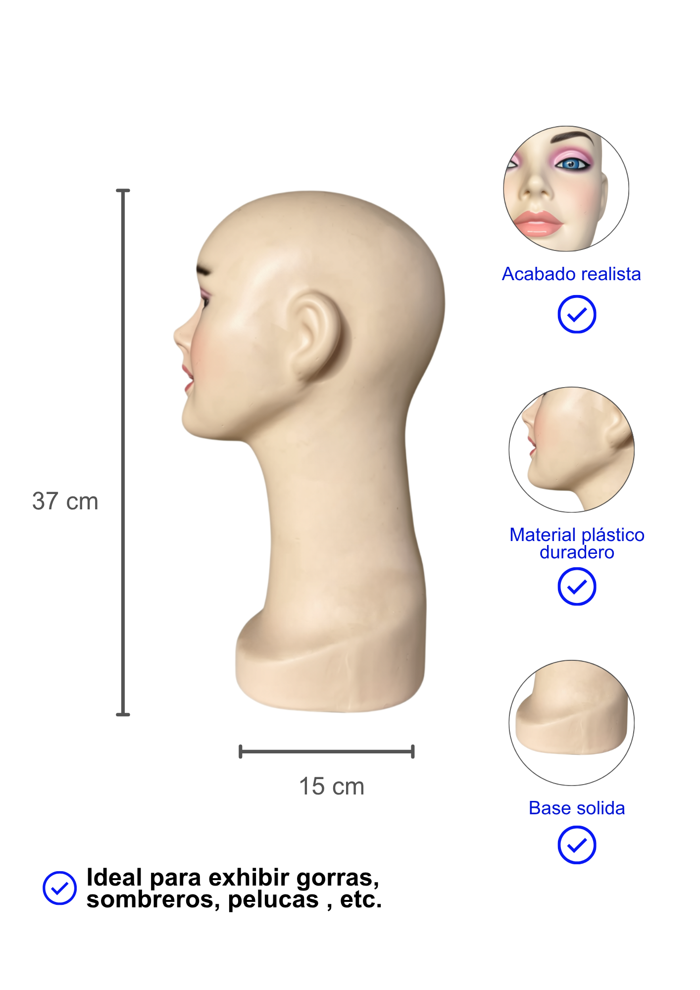 Maniquí Cabezal Dama - Imagen 3