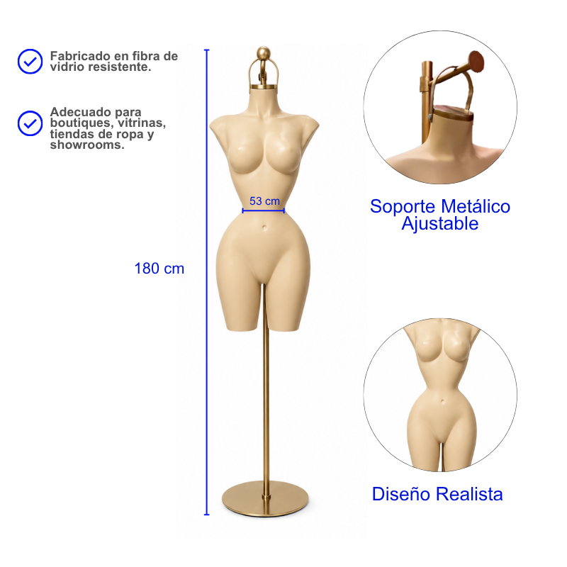 Maniquí Colgante Cintura de Avispa Buchona - Imagen 2
