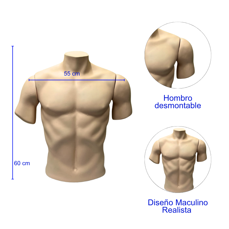 Maniquí Hombre Medio Cuerpo para Polos (Polero) - Imagen 2