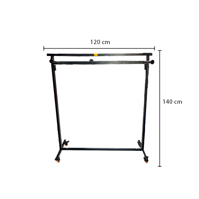 Exhibidor de Ropa Color Negro con soportes - Imagen 2