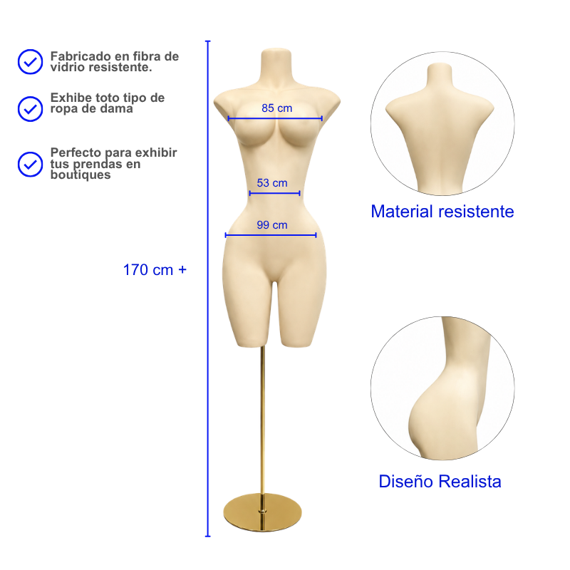 Maniquí de Dama Buchona modelo clásico - Imagen 2