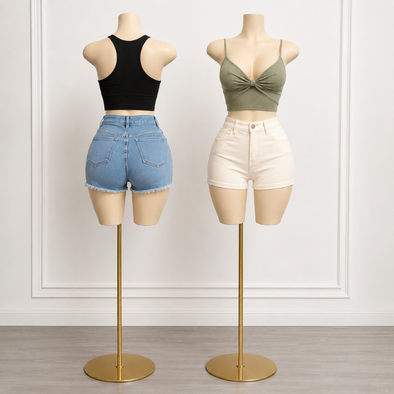 Maniquí de Dama Buchona con base dorada - Imagen 2
