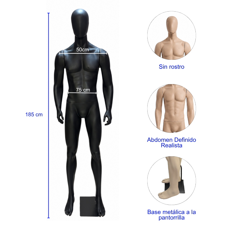 Maniquí Hombre Cuerpo Completo Sin Rostro - Imagen 3